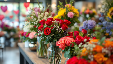 Bouquet di fiori rossi per San Valentino