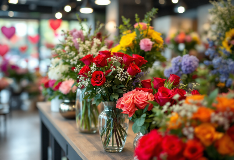 Bouquet di fiori rossi per San Valentino
