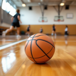 Giocatrici di basket femminile universitario in azione