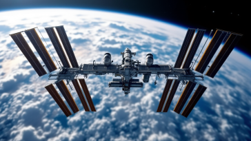 Immagine della Stazione Spaziale Internazionale in orbita