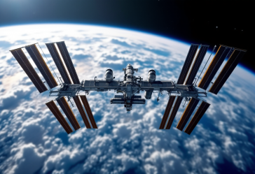 Immagine della Stazione Spaziale Internazionale in orbita