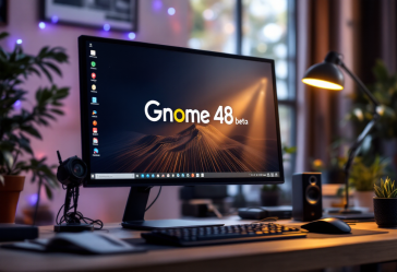 Screenshot di GNOME 48 beta con nuove funzionalità