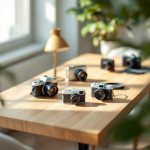 Fotocamera compatta con obiettivo zoom e design elegante