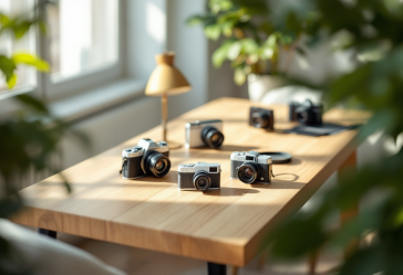 Fotocamera compatta con obiettivo zoom e design elegante