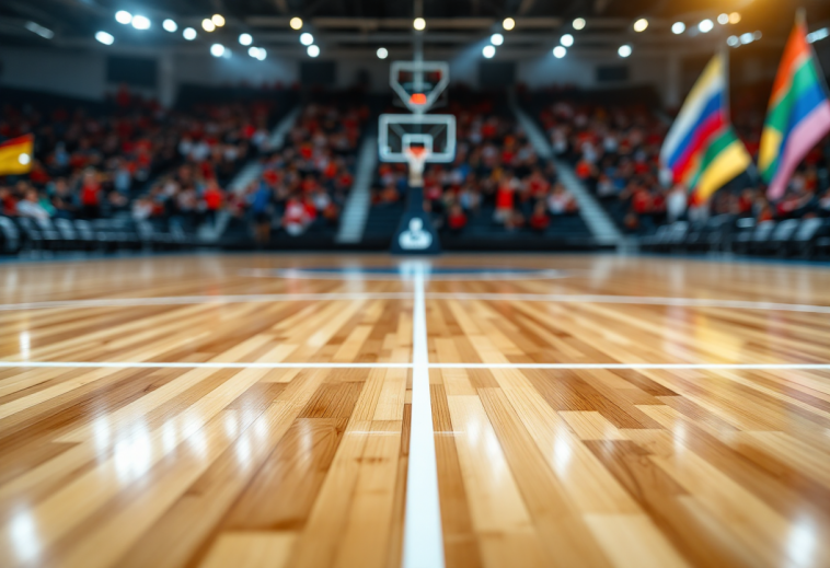 Giocatori Illini festeggiano la vittoria contro i Terrapins