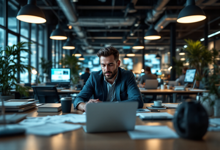 Logo Intel con grafica che rappresenta crisi tecnologica