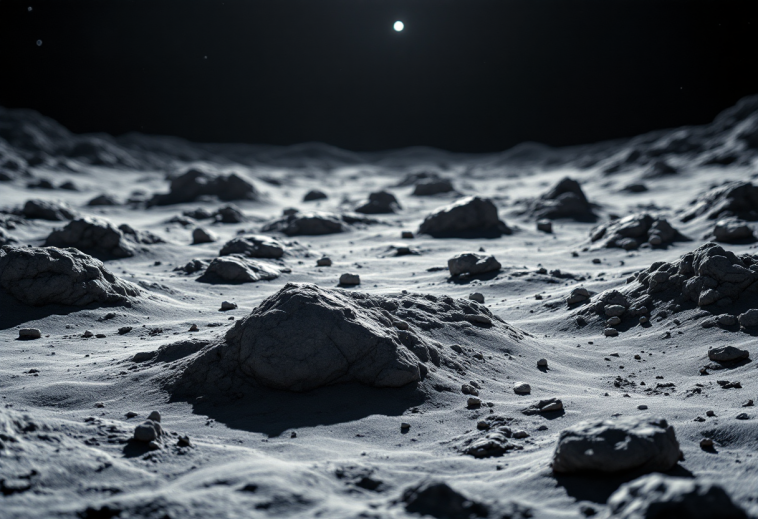 Immagine della missione lunare Im-2 in azione