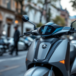 Nuovo Piaggio Liberty in un contesto urbano moderno