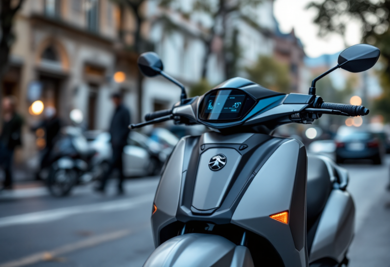 Nuovo Piaggio Liberty in un contesto urbano moderno