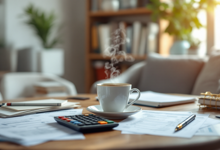 Famiglia italiana che discute pianificazione fiscale