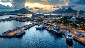 Vista panoramica del porto di Balboa in Panama