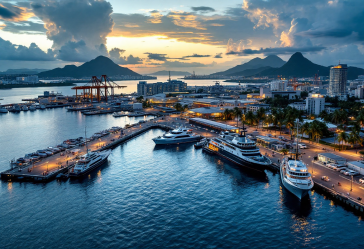 Vista panoramica del porto di Balboa in Panama
