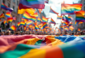Manifestazione del Pride a Budapest nel 2025