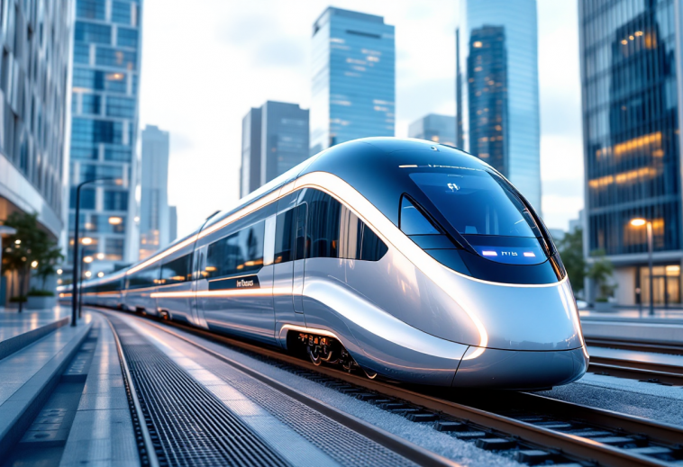 Treno a idrogeno italiano in movimento