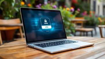 Immagine che illustra la protezione della connessione WiFi con VPN