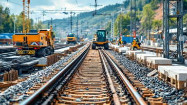 Treno in ritardo su binario in Italia durante l'estate