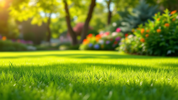 Robot tagliaerba in azione su un prato verde