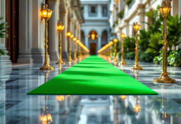 Celebrità sul Green Carpet di Sanremo 2025 in abiti eleganti