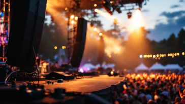 Immagine del festival di Sanremo 2025 con artisti sul palco