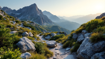 Scarpe da trekking da donna in un ambiente naturale