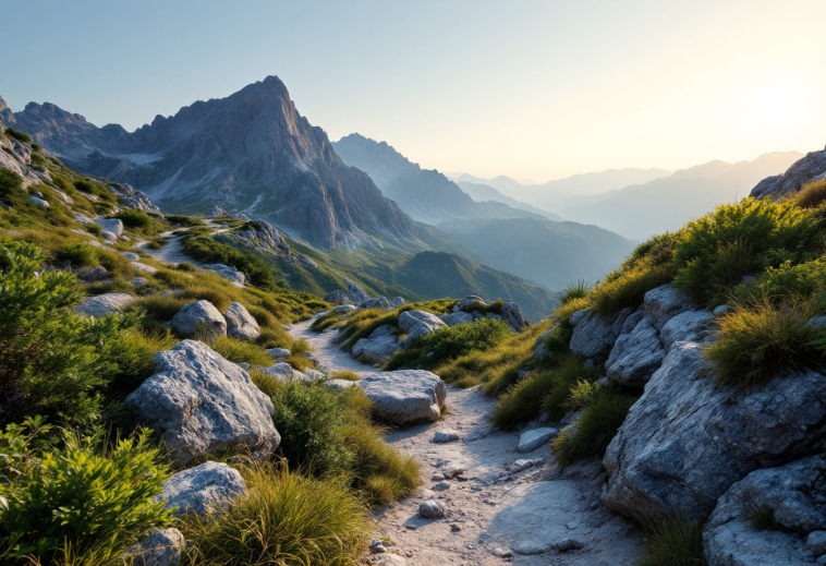 Scarpe da trekking da donna in un ambiente naturale