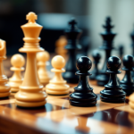 Giocatori di scacchi in azione durante una partita strategica