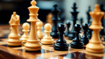 Giocatori di scacchi in azione durante una partita strategica