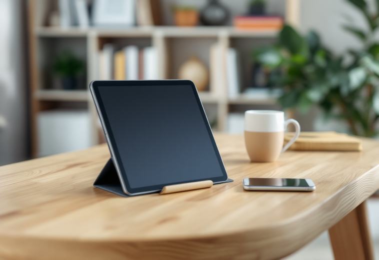Supporti per tablet e smartphone in uso