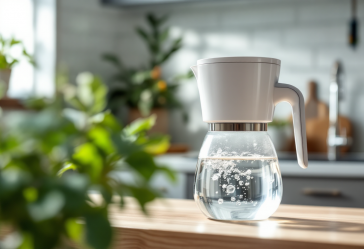 Caraffa filtrante per acqua in uso domestico