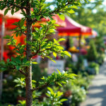 Alberi e piante in vendita durante l'evento a Macomb
