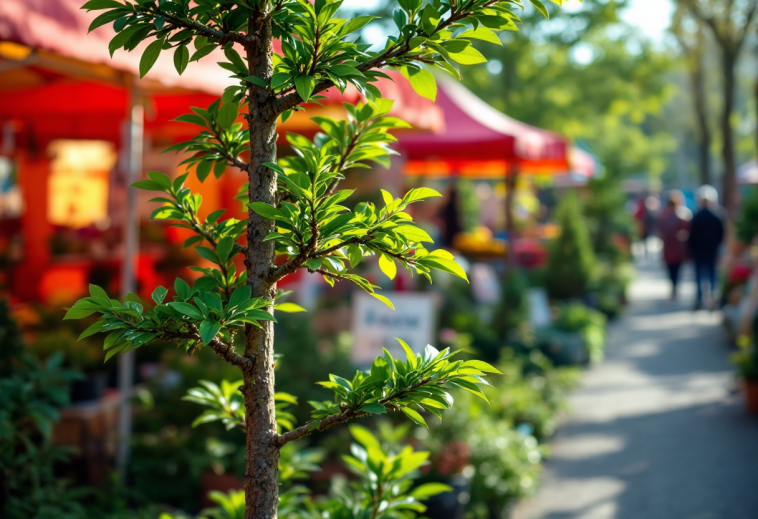 Alberi e piante in vendita durante l'evento a Macomb
