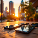 Icone 5G e 4G su smartphone in confronto visivo