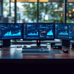 Logo di Amazon con elementi di intelligenza artificiale