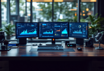 Logo di Amazon con elementi di intelligenza artificiale