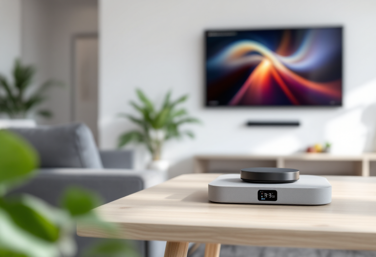Immagine di un hub smart home Apple e Siri