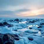 Immagine di un'aurora boreale nel cielo notturno