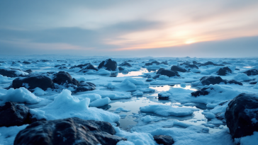 Immagine di un'aurora boreale nel cielo notturno