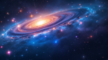 Illustrazione di buchi neri supermassicci nell'universo