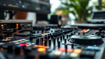 DJ che utilizza Apple Music per mixare brani