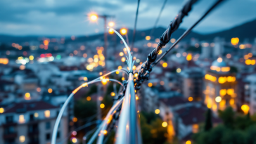 Grafico sulla crescita della fibra ottica in Italia