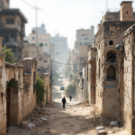 Mappa della Siria con simboli di conflitto e incertezza