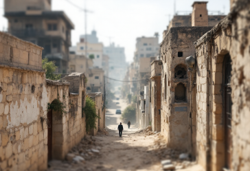 Mappa della Siria con simboli di conflitto e incertezza