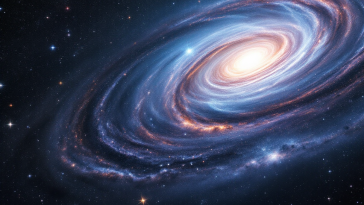 Immagine di una galassia gigante nell'universo primordiale