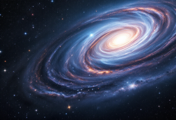 Immagine di una galassia gigante nell'universo primordiale