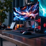 Scrivania di Elon Musk con gaming PC nella Casa Bianca