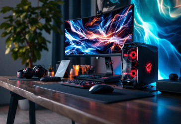 Scrivania di Elon Musk con gaming PC nella Casa Bianca