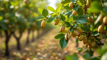 Illustrazione del genoma del pistacchio e benefici nutrizionali
