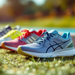 Runner che prova diverse scarpe da running