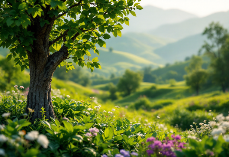 Immagine della Terra come organismo vivente che influisce sul destino