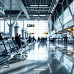 Viaggiatori discutono sulla teoria dell'aeroporto